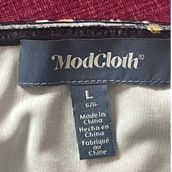 NWT ModCloth Can't Go Unnoticed Velvet Midi Puff Starfish Whimsigoth Dress L $90 - Picture 7 of 14